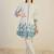 Ethnic Motifs Printed Thread Work Mandarin Collar A-Line Kurta With Trousers