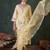 Floral Embroidered Neck Pure Cotton Kurta With Trousers & Dupatta