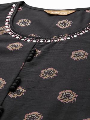 Floral Printed Pure Cotton Kurta with Trousers & Dupatta 2