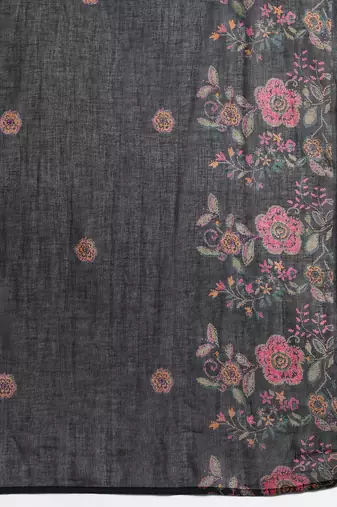 Floral Printed Pure Cotton Kurta with Trousers & Dupatta
