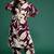 Plus Size Floral Printed Kurta with Trousers & Dupatta