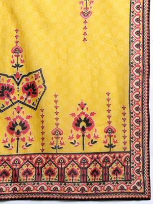 Ethnic Motifs Printed Mirror Work Pure Cotton Kurta with Trousers & With Dupatta 5
