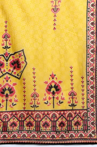 Ethnic Motifs Printed Mirror Work Pure Cotton Kurta with Trousers & With Dupatta