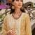 Floral Embroidered Round Neck Thread Work Organza Kurta With Trousers & Dupatta