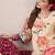 Floral Printed V-Neck Beads & Stones Straight Kurta With Trouser And Dupatta