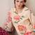 Floral Printed V-Neck Beads & Stones Straight Kurta With Trouser And Dupatta