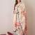 Floral Printed V-Neck Beads & Stones Straight Kurta With Trouser And Dupatta