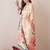 Floral Printed V-Neck Beads & Stones Straight Kurta With Trouser And Dupatta