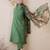 Floral Printed Round Neck Cotton Straight Kurta With Trousers & Dupatta