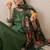 Floral Printed Round Neck Cotton Straight Kurta With Trousers & Dupatta