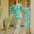 Blue Digital Print Work Cotton Salwar Suit