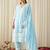 Ethnic Motifs Embroidered Chikankari Pure Cotton Kurta with Trousers & Dupatta
