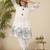 Women Floral Printed Pleated Thread Work Pure Cotton Kurta with Trousers