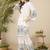 Women Floral Printed Pleated Thread Work Pure Cotton Kurta with Trousers