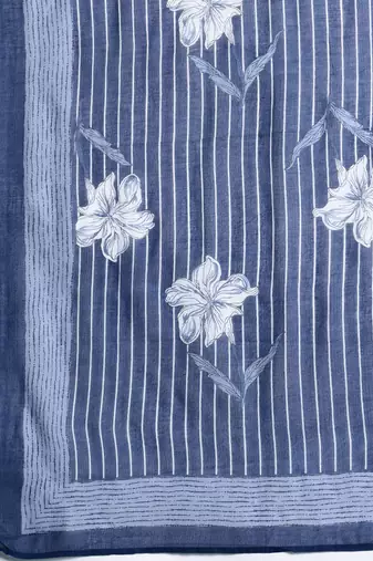 Floral Printed Regular Pure Cotton Kurta with Trousers & Dupatta
