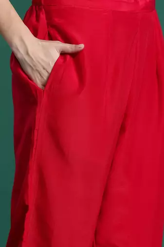 Ethnic Motifs Embroidered Sequinned Kurta with Trousers & With Dupatta