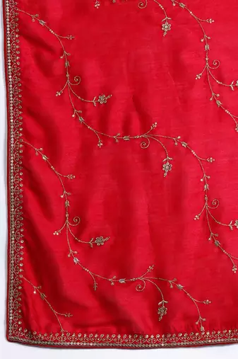 Ethnic Motifs Embroidered Sequinned Kurta with Trousers & With Dupatta