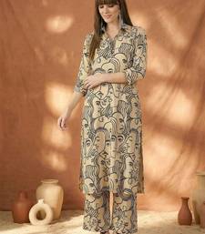 women printed regular  cotton kurta with palazzos