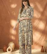 Women Printed Regular Pure Cotton Kurta with Palazzos