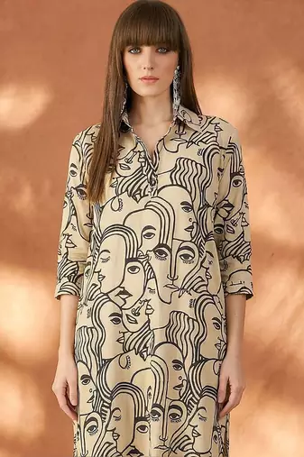 Women Printed Regular Pure Cotton Kurta with Palazzos