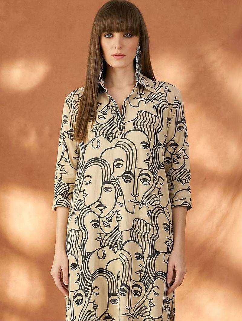Women Printed Regular Pure Cotton Kurta with Palazzos