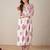 Floral Printed V-Neck Empire Pure Cotton A-Line Kurta With Trouser