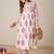 Floral Printed V-Neck Empire Pure Cotton A-Line Kurta With Trouser