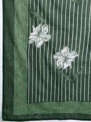 Floral Printed Regular Pure Cotton Kurta with Trousers & Dupatta 5