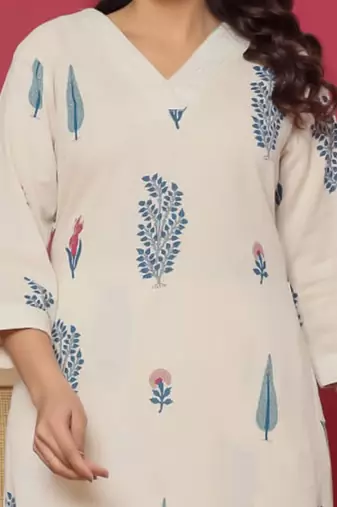 Women Floral Printed Regular Pure Cotton Kurta with Palazzos