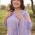 Plus Size Purple Printed Straight Kurta Trousers With Dupatta Set