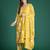 Floral Printed Mirror Work Pure Cotton Kurta with Trousers & With Dupatta