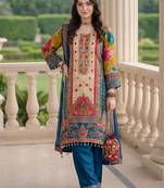 Women Ethnic Motifs Printed Regular Mirror Work Kurta with Palazzos & With Dupatta
