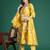 Floral Printed Mirror Work Pure Cotton Kurta with Trousers & With Dupatta