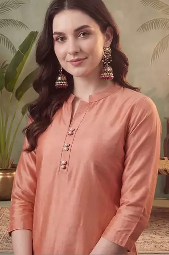 Women Floral Embroidered Regular Thread Work Pure Cotton Kurta with Trousers
