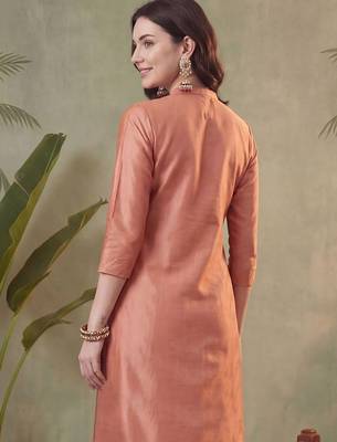 Women Floral Embroidered Regular Thread Work Pure Cotton Kurta with Trousers 4