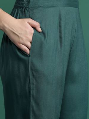Ethnic Motifs Embroidered Kurta with Trousers & With Dupatta 4