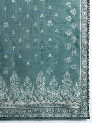 Ethnic Motifs Embroidered Kurta with Trousers & With Dupatta 5