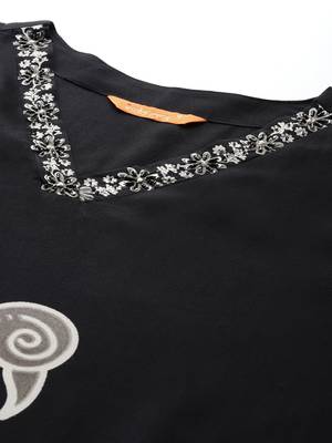 Printed Beads and Stones Detail Kurta with Trousers 3