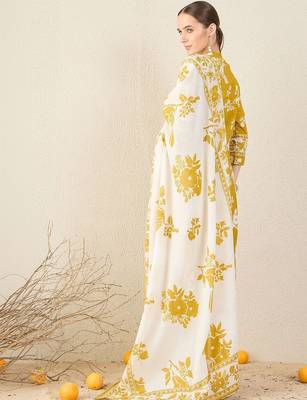Women Floral Printed Regular Pure Cotton Kurta with Trousers & With Dupatta 4