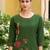 Floral Embroidered Regular Thread Work Straight Kurta with Trousers & Dupatta