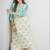 Women Floral Printed Regular Beads and Stones Pure Cotton Kurta with Trousers
