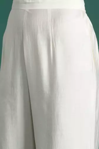 Ethnic Motifs Yoke Design Zari Kurta with Trousers & Dupatta