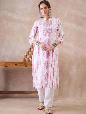 Women Printed Regular Pure Cotton Kurta with Trousers & With Dupatta 3
