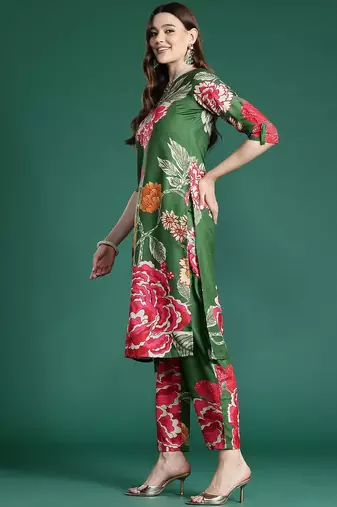 Floral Printed Kurta with Trousers