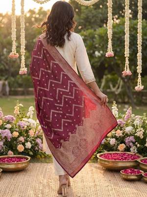 Women Ethnic Motifs Embroidered Regular Kurta with Trousers & With Dupatta 3