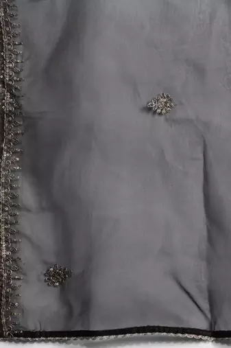 Ethnic Motifs Embroidered Liva Kurta with Trousers & With Dupatta
