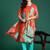 Floral Printed Beads & Stones Pure Cotton Kurta With Trousers & Dupatta