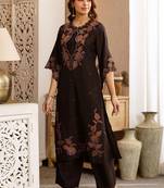 Women Ethnic Motifs Embroidered Regular Thread Work Kurta with Trousers