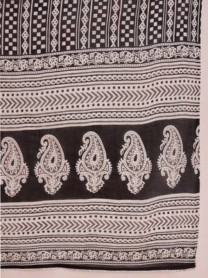 Geometric Printed Mirror Work Pure Cotton Kurta With Palazzos & Dupatta 4