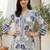 Women Floral Printed Regular Thread Work Pure Cotton Kurta with Trousers
